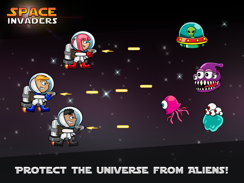 aron space cadet vs alien galaxy invaders pro : a