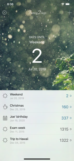 ‎FancyDays: Light Pro Countdown Screenshot