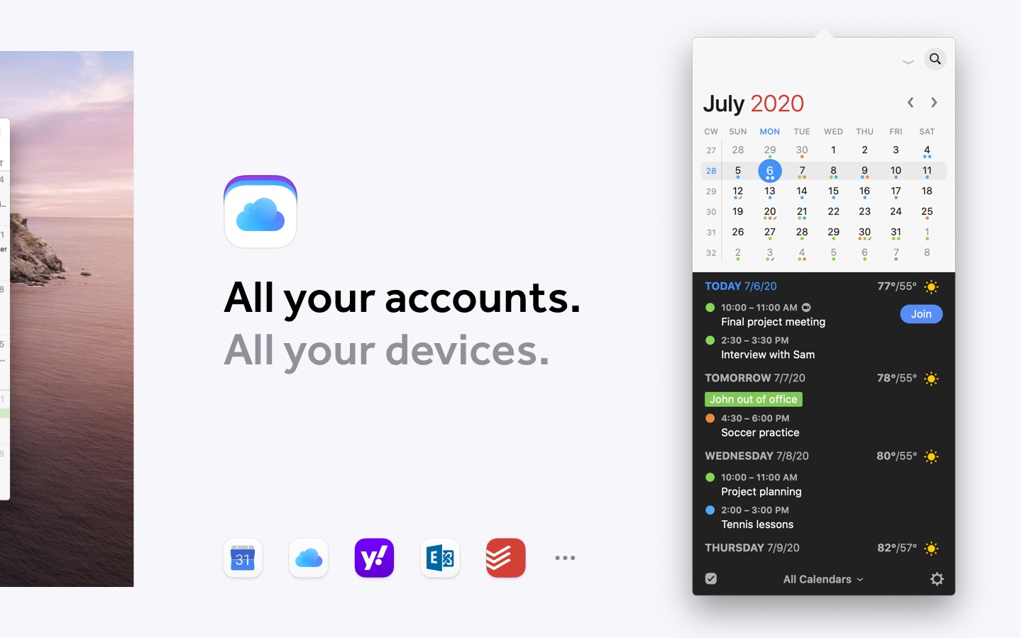 Screenshot do app Fantastical - Calendar & Tasks