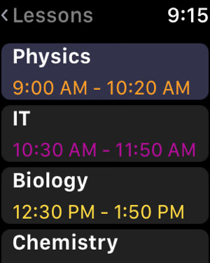 ‎Расписание занятий - Weeklie Screenshot