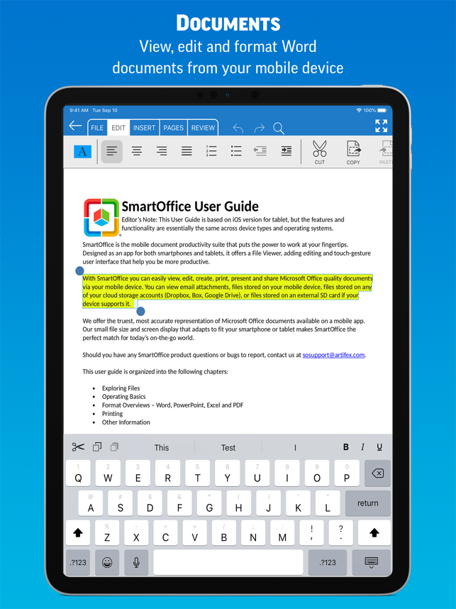 ‎SmartOffice - Document Editing Screenshot