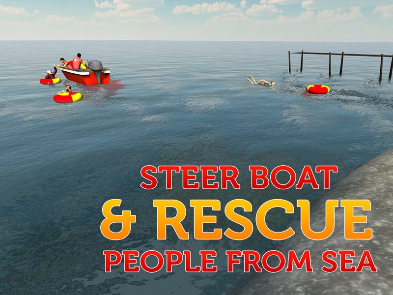 lifeguard rescue boat – sailing vessel game