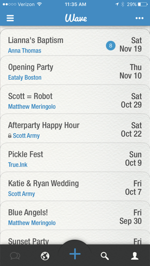 ‎Wave - The Social Network For Events Screenshot