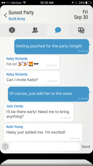 ‎Wave - The Social Network For Events Screenshot