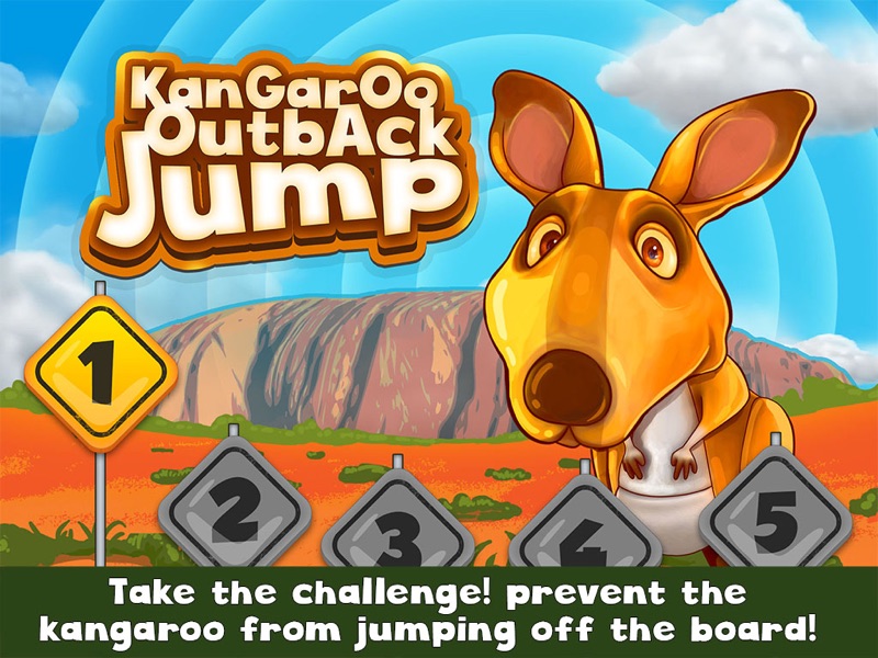 kangaroo outback jump challenge - don"t let the animal escape!