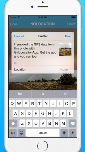 ‎NoLocation - Remove exif data from photos Screenshot