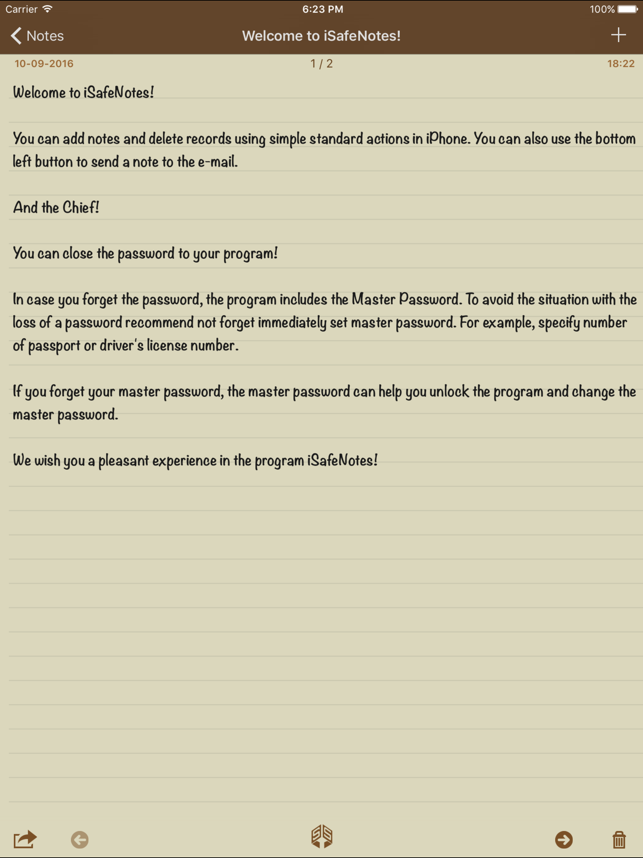 ‎iSafeNotes Screenshot