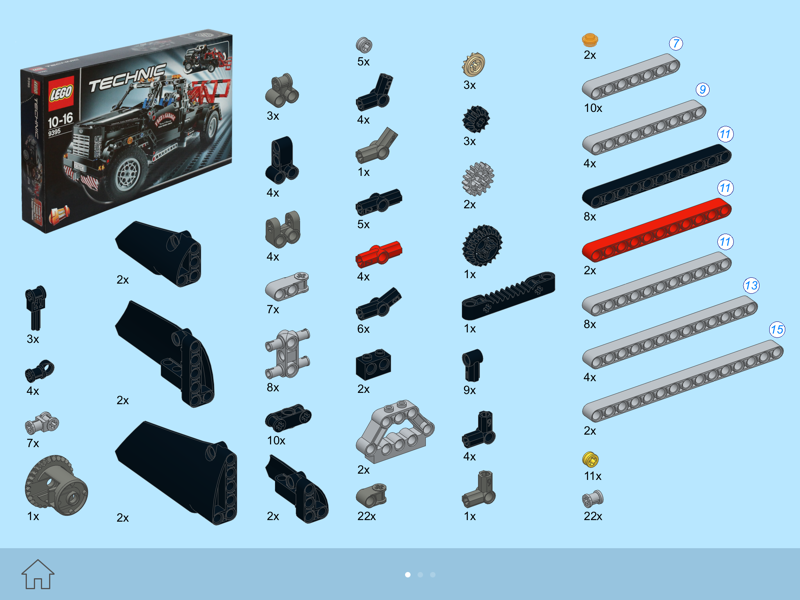 retro car for lego technic 9395 set - building instructions