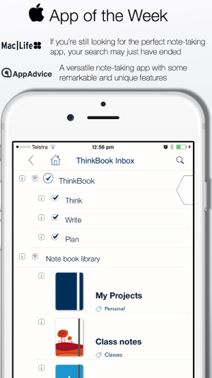 ‎ThinkBook - Todos, Notes, Projects, Outlines Screenshot