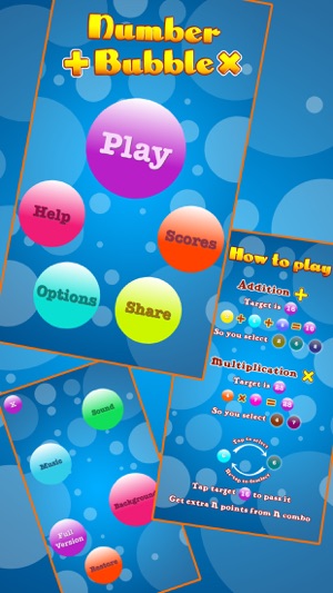 ‎數學泡泡 - Addition & Multiplication Number Bubbles Screenshot