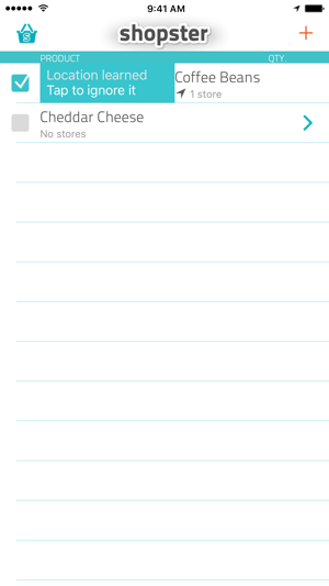 ‎Shopster - The geo-learning groceries list Screenshot