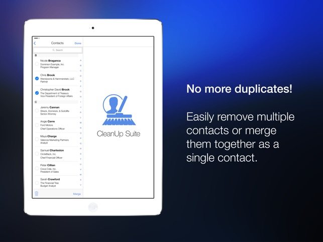 CleanUp Contacts Suite Screenshot