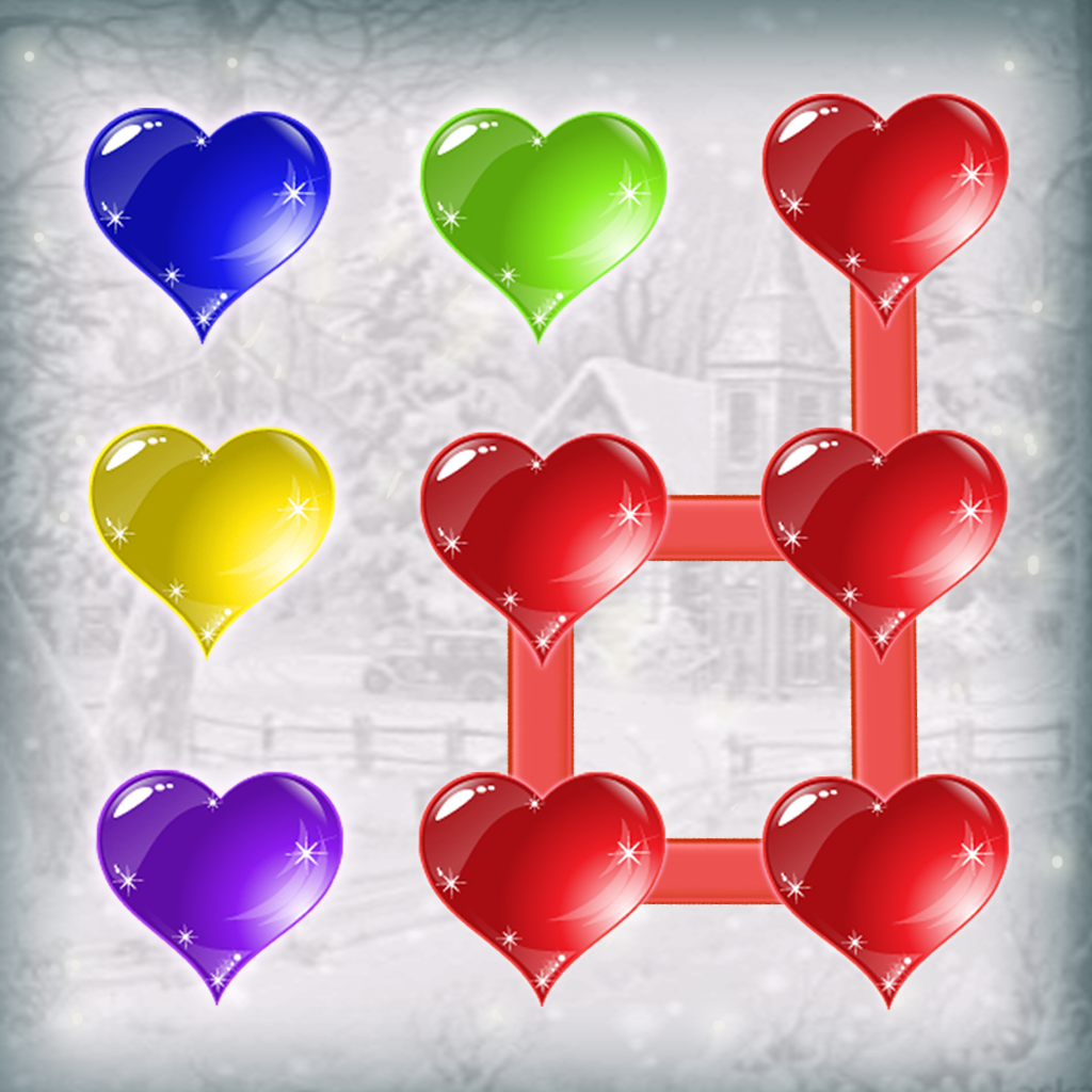 Match the heart dots:connect the hearts to score big