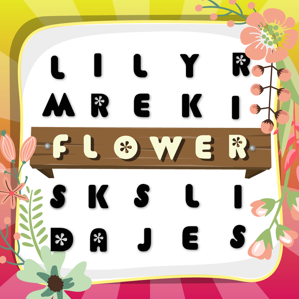 Word Search Flower in the Garden icon