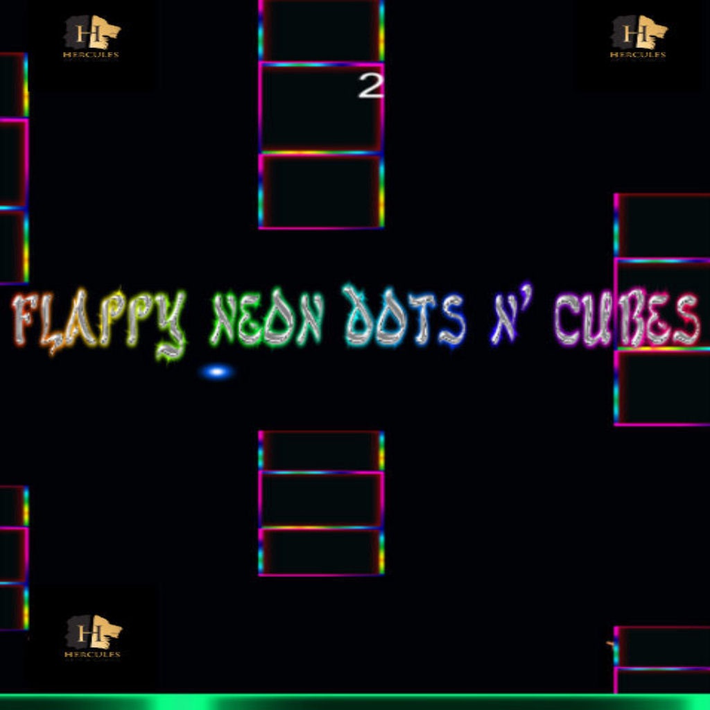 Flappy Neon Dots and Cubes