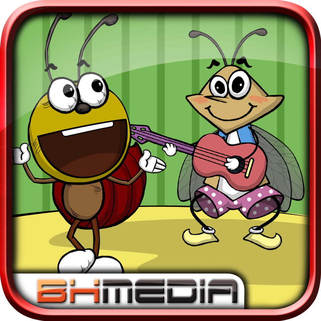The Ant and the Grasshopper - amazing interactive story and games for kids, learning made fun icon