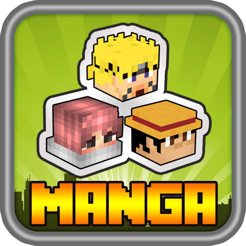 Manga Hero Matching Head Block - Block Craft World Edition