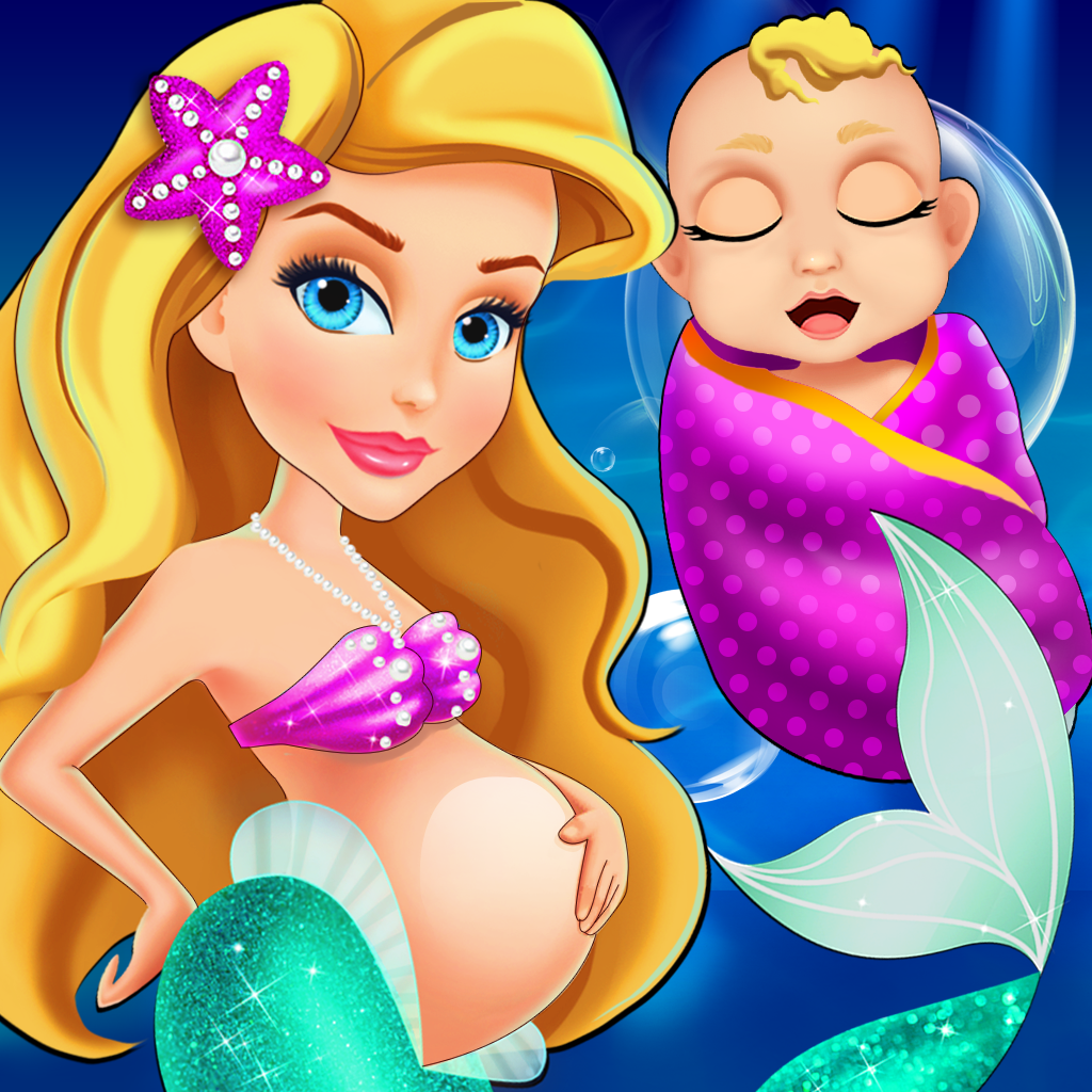 Mommy's New Baby - Mermaid Newborn Baby Care & Pregnancy Kids Games icon