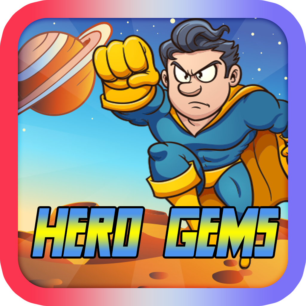 Find the Super Hero Gems Free : Heroes Hunter Monster in Kryptonite Planet