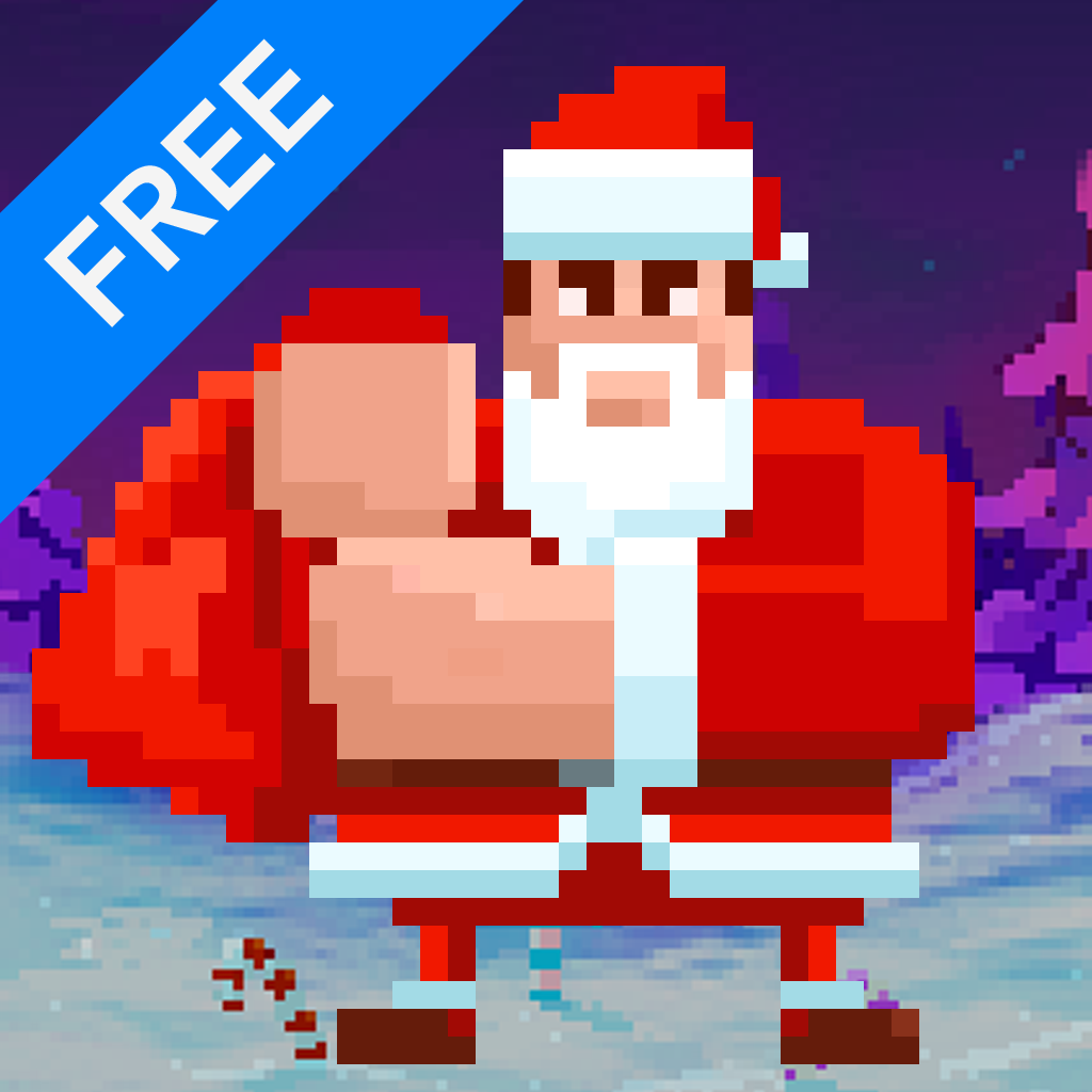 Timberman winter----Santa and Christmas tree icon