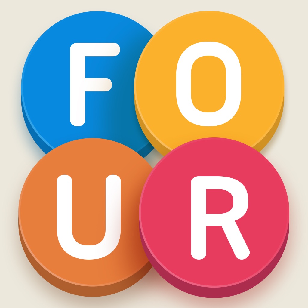 Four. Four Letter Android game PNG. А4.