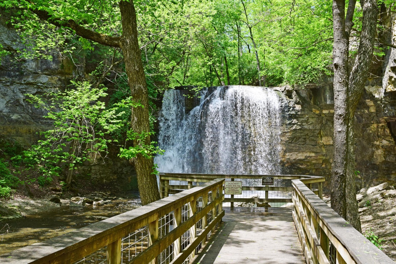 Waterfall at Hayden Falls Park in Dublin Ohio