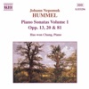 Hummel: Piano Sonatas Opp. 13, 20 & 81, 1998