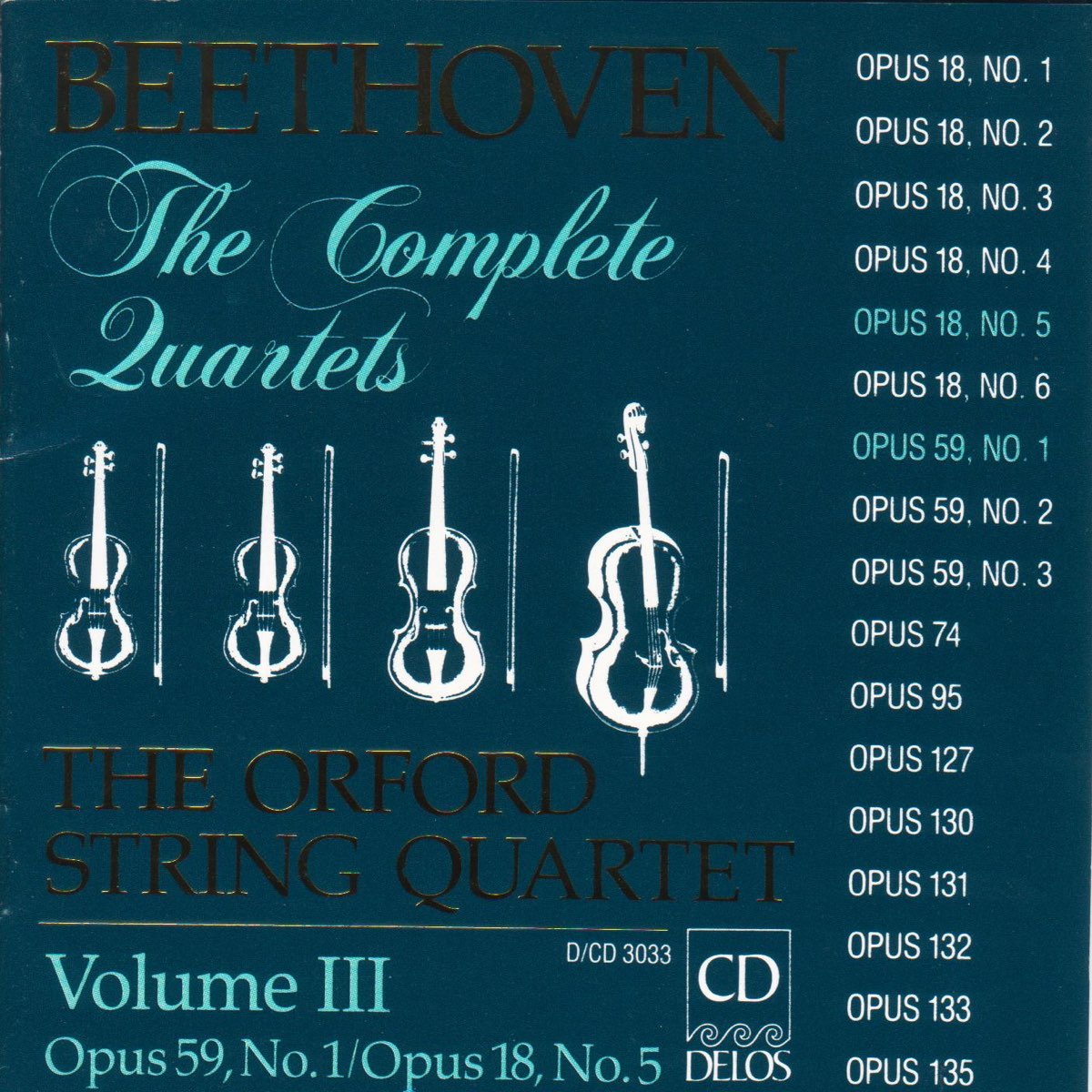 ‎Beethoven: Complete String Quartets, Vol. 3 (Nos. 5 And 7) By Orford ...