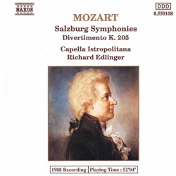 Richard Edlinger, Capella Istropolitana & Unknown soloist - Divertimento in D major, K. 136, "Salzburg Symphony No. 1": I. Allegro