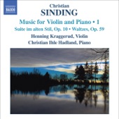 Sinding: Music for Violin and Piano, Vol. 1 artwork