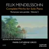 Mendelssohn: Six Songs without Words, Vol. 2 album lyrics, reviews, download
