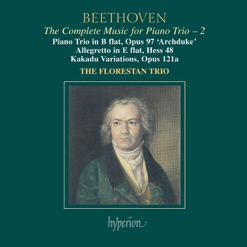 BEETHOVEN/MUSIC FOR PIANO TRIO - VOL 1 cover art