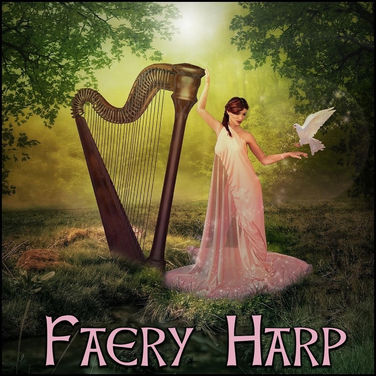 Magic harp. Арфистка Кельтская арфа. Девушка с арфой. Арфа картина. Фотосессия с арфой.