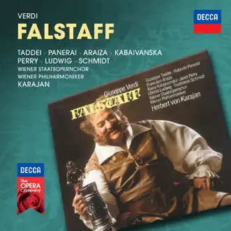 Verdi: Falstaff by Giuseppe Taddei, Rolando Panerai, Francisco Araiza, Raina Kabaivanska, Janet Perry, Christa Ludwig, Trudeliese Schmidt, Chorus of the Vienna State Opera, Vienna Philharmonic & Herbert von Karajan album reviews, ratings, credits