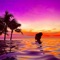 purple sunset artwork
