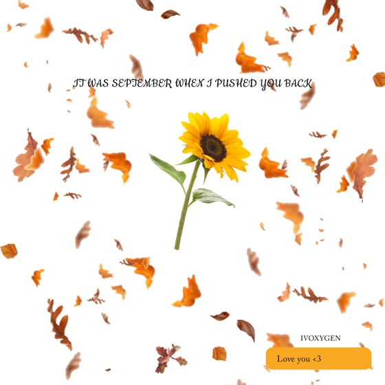 Cover artwork for It Was September When I Pushed You Back