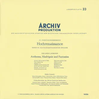 Gibbons: Anthems, Madrigals & Fantasies - Morley: Madrigals by Alfred Deller, August Wenzinger, The Deller Consort & Violen-Ensemble der Schola Cantorum Basilensis album reviews, ratings, credits