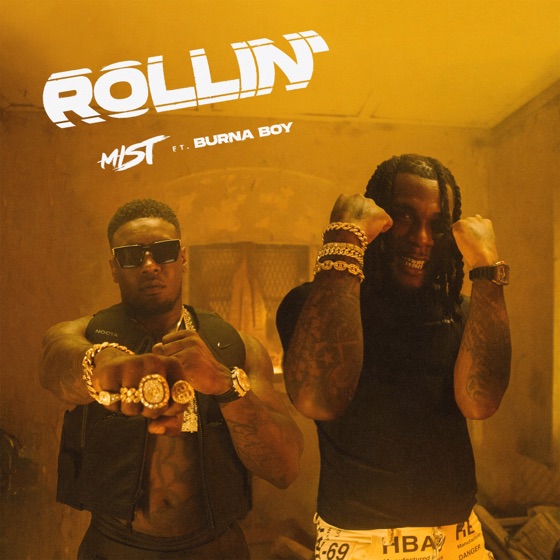 Cover artwork for Rollin' (feat. Burna Boy)