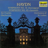 Haydn: Symphonies Nos. 31 "Hornsignal" & 45 "Farewell" artwork