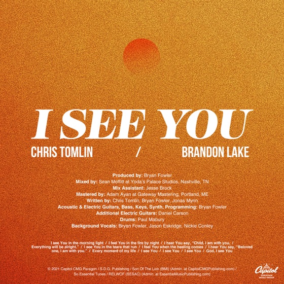 Cover artwork for I See You