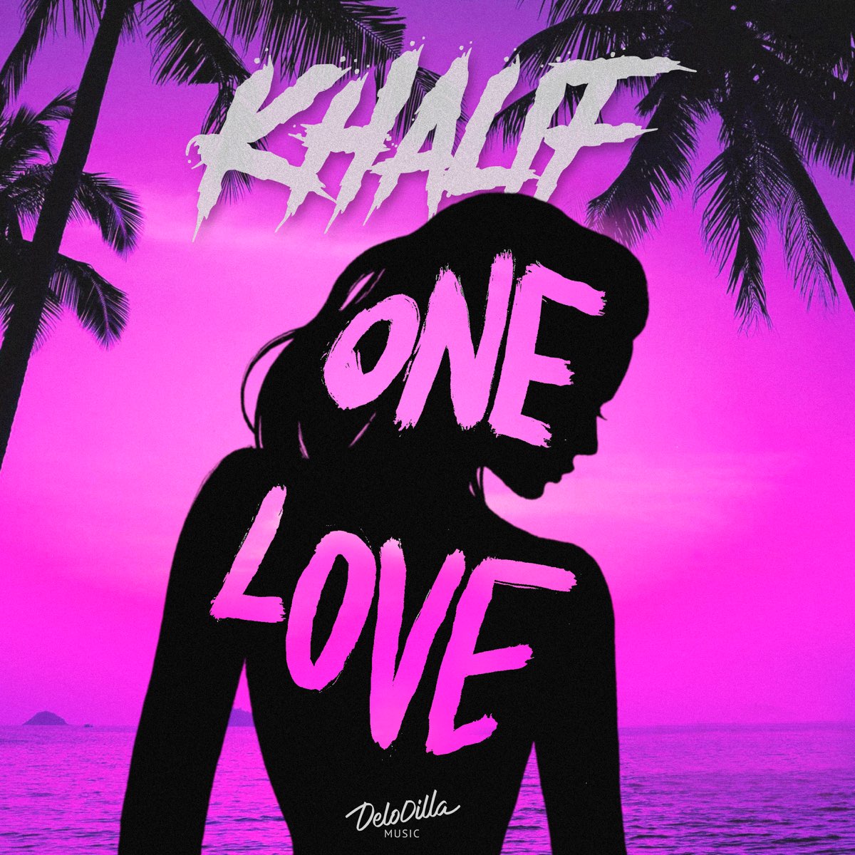 One Love. Khalif. Надпись Ван лав. Халиф для тебя.