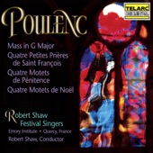 Poulenc: Mass in G Major, Motets for Christmas and Lent & Four Short Prayers of Saint Francis artwork