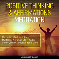 Mindfulness Training - Positive Thinking and Affirmations Meditation: Use the Law of Attraction for Manifesting Your Dream Life of Wealth, Success, Money, Abundance, Health, and Love, Guided Imagery and Relaxation Techniques (Original Recording) artwork