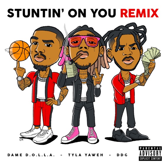 Cover artwork for Stuntin' On You (feat. DDG & Dame D.O.L.L.A.)