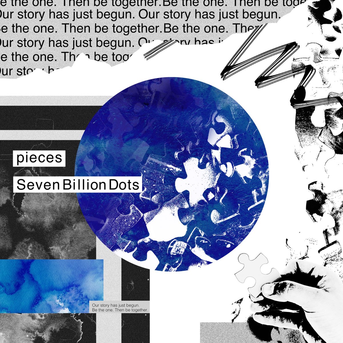 Seven pieces. Seven billion Dots. Seven billion logo. One billion Dots.