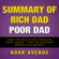 Book Avenue - Summary of Rich Dad Poor Dad: What the Rich Teach Their Kids About Money That the Poor and Middle Class Do Not! - by Robert T. Kiyosaki (Unabridged)