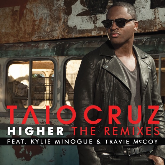 Cover artwork for Higher (feat. Kylie Minogue & Travie McCoy)