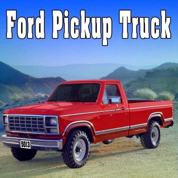 Ford Pickup Truck Starts in Distance, Pulls up Head on, Idles & Shuts Off