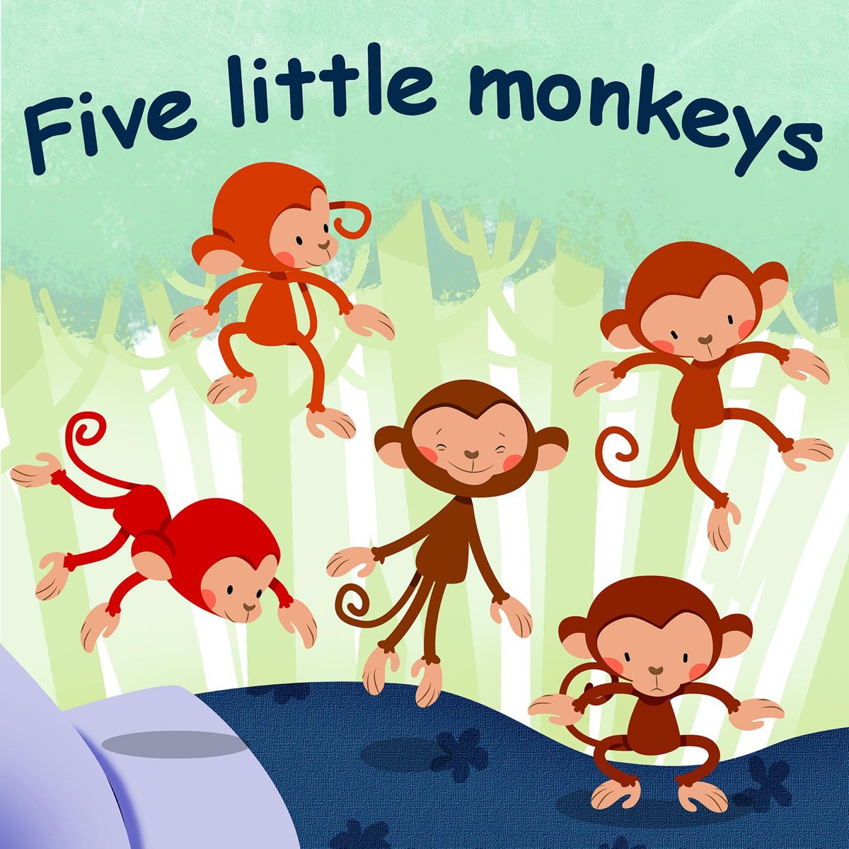 Five little. 5 Little Monkeys. Five little Monkeys jumping on the Bed. Five little Mommy. 5 Little Monkeys jumping.