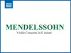 Mendelssohn: Violin Concerto in E Minor, Op. 64, MWV O 14 - EP album lyrics, reviews, download
